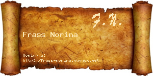 Frass Norina névjegykártya